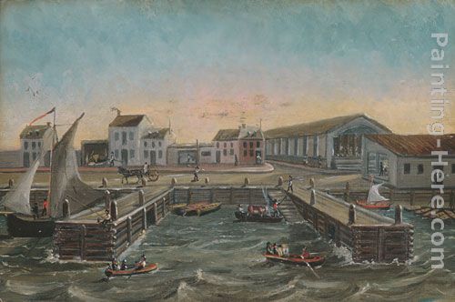 Old Ferry Stairs painting - William P. Chappel Old Ferry Stairs art painting